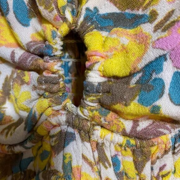 Free People Women's Yellow Floral Mini Dress New with tags - Picture 8 of 13